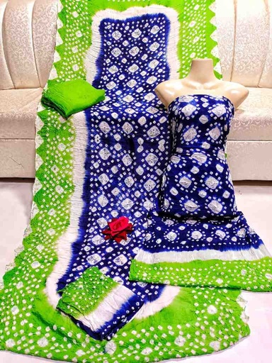 [PK7775-CW-UNS-023959] Traditional Handmade Rajasthani Chunri (3-Piece)