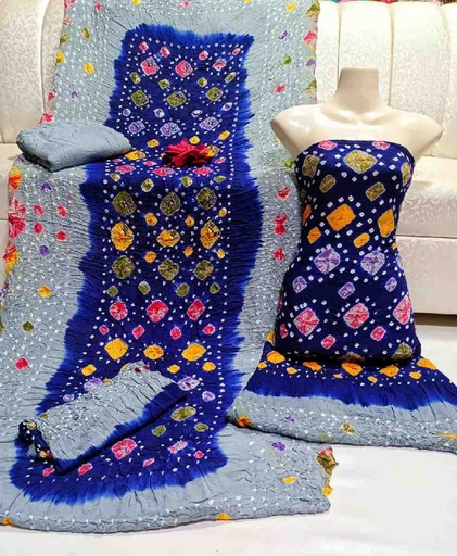 [PK7775-CW-UNS-023961] Traditional Handmade Rajasthani Chunri (3-Piece)