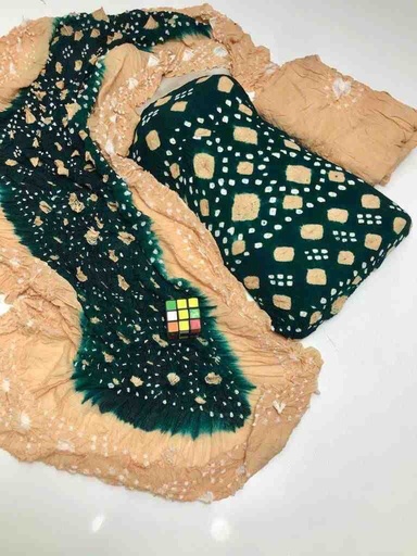 [PK7775-CW-UNS-024105] Linen Chunnri  Suit (3-Piece)