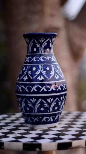 [PK4699-CF-BPO-024749] Blue Pottery Medium Vase