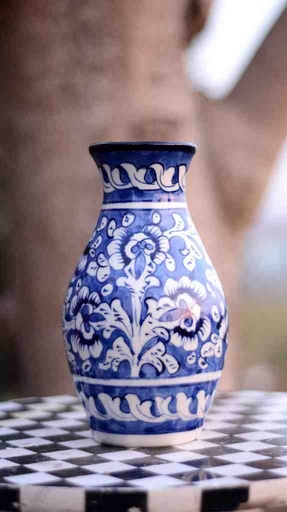 [PK4699-CF-BPO-024750] Blue Pottery Medium Vase