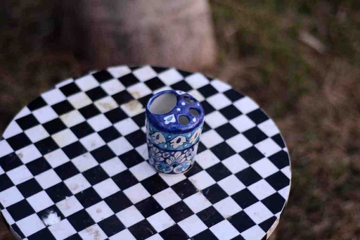 [PK4699-CF-BPO-024759] Blue Pottery Pen Holder / Brush Holder