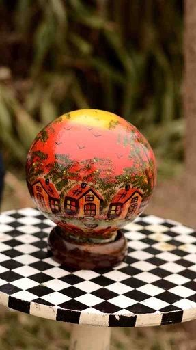 [PK0038-HM-LMP-024921] Camel Skin Lamp