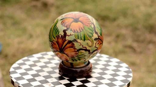 [PK0038-HM-LMP-024922] Camel Skin Lamp