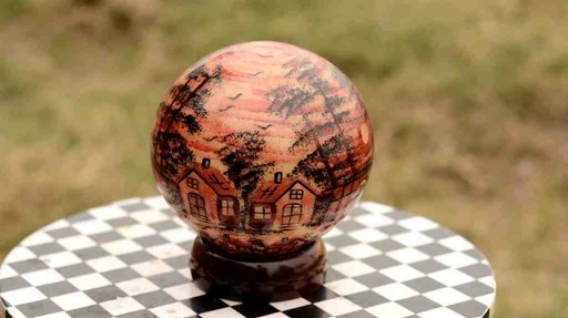 [PK0038-HM-LMP-024927] Camel Skin Lamp