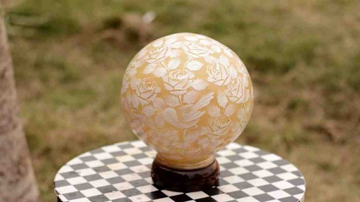 [PK0038-HM-LMP-024941] Camel Skin Lamp