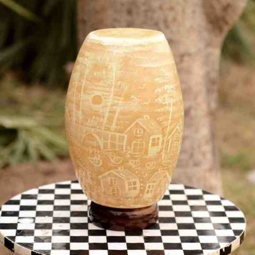 [PK0038-HM-LMP-024969] Camel Skin Lamp