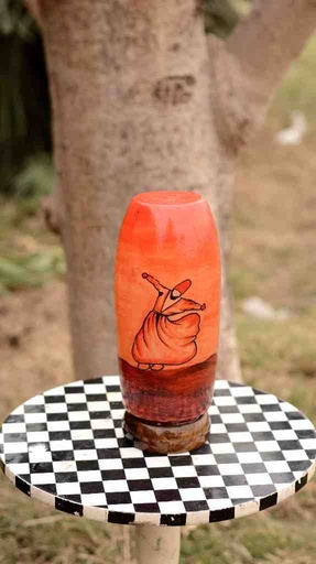 [PK0038-HM-LMP-024981] Camel Skin Lamp