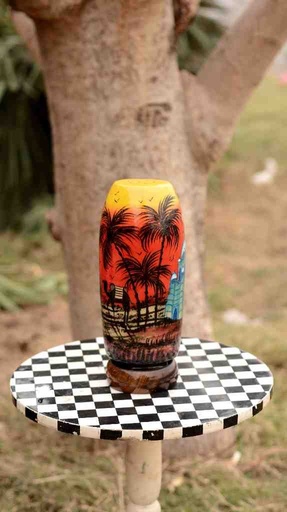 [PK0038-HM-LMP-024983] Camel Skin Lamp