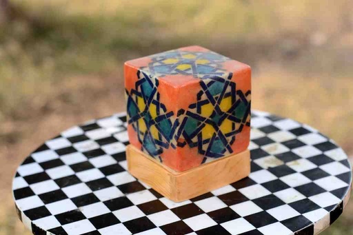 [N/A] Camel Skin Square Shape Lamp