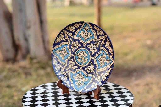 [PK0038-CF-WOO-025061] Naqashi Art hand Painted Wooden Plate