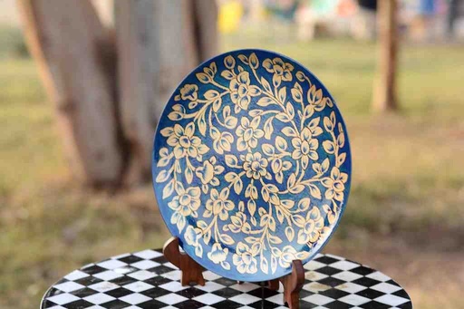 [PK0038-CF-WOO-025066] Naqashi Art Hand Painted Wooden Plate