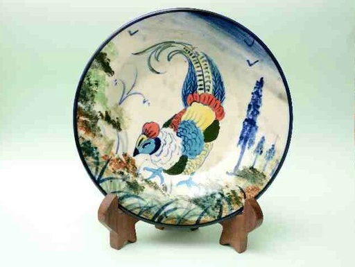 [PK0023-CF-BPO-025665] Blue Pottery Decorative Art Plate