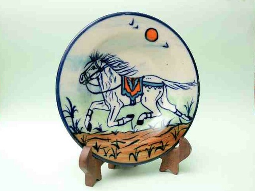 [PK0023-CF-BPO-025666] Blue Pottery Decorative Art Plate