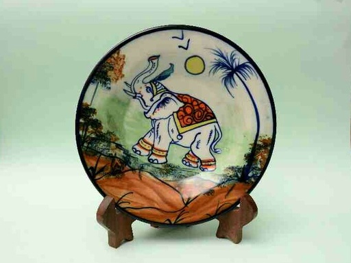 [PK0023-CF-BPO-025673] Blue Pottery Decorative Art Plate