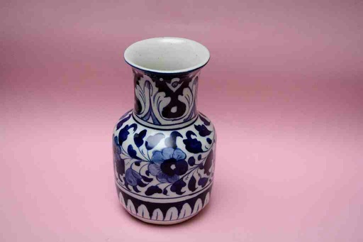[PK0023-HM-VAS-025718] Blue Pottery Medium Flower Vase