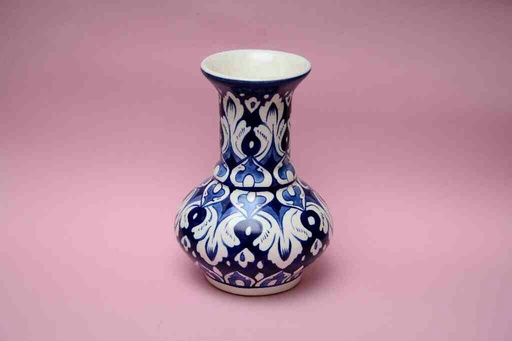 [PK0023-HM-VAS-025734] Blue Pottery Medium Flower Vase