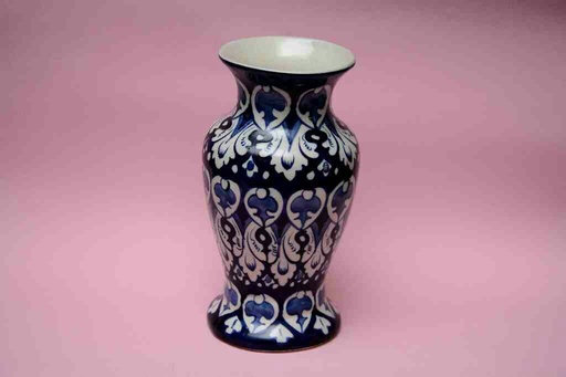 [PK0023-HM-VAS-025750] Blue Pottery Medium Flower Vase