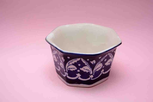 [PK0023-HM-PLN-025796] Blue Pottery Hexagon Planter