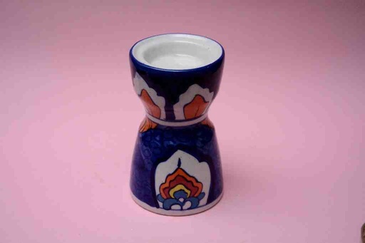 [PK0023-CF-BPO-025817] Blue Pottery Candle Stand