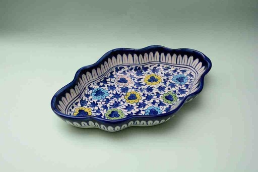 [PK0023-CF-BPO-025923] Blue Pottery Fruit Bowl