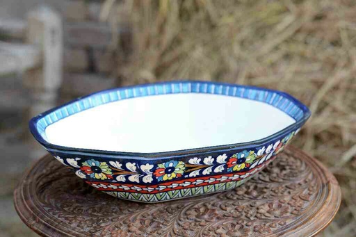 [PK0363-HM-TBW-026132] Blue Pottery Deep Bowl