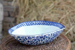 [PK0363-HM-TBW-026133] Blue Pottery Deep Bowl