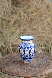 [PK0363-HM-VAS-026149] Blue Pottery Medium Vase