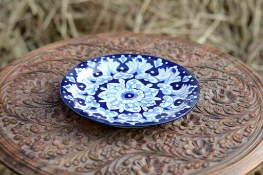[PK0363-CF-BPO-026269] Blue Pottery Half Plate