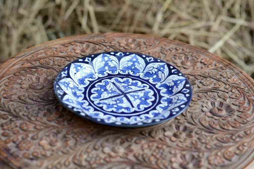 [PK0363-CF-BPO-026275] Blue Pottery Half Plate