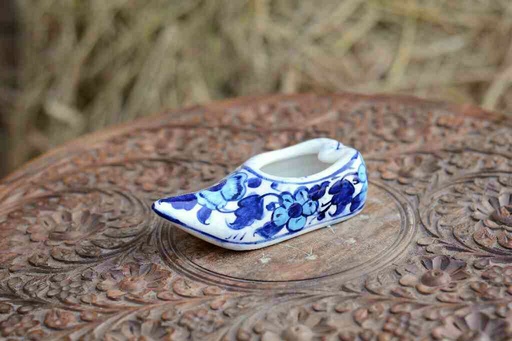 [PK0363-CF-BPO-026346] Blue Pottery Decorative Shoe