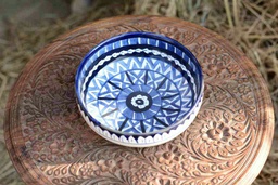 [PK0363-HM-TBW-026352] Blue Pottery Bowl
