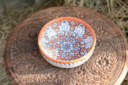 [PK0363-HM-TBW-026353] Blue Pottery Bowl
