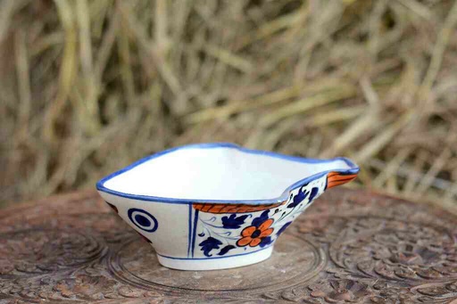 [PK0363-CF-BPO-026386] Blue Pottery Fish Design Raita Bowl