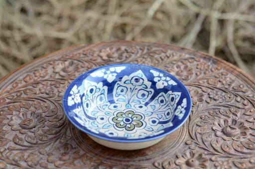 [PK0363-CF-BPO-026401] Blue Pottery Bowl