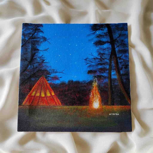 [PK7964-AR-ACR-026930] Evening Forest Scenery Acrylic Painting