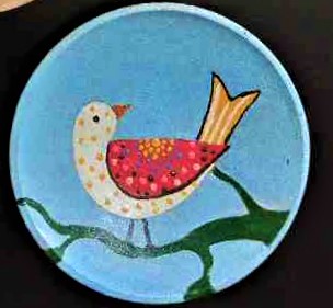 [PK7984-HM-WLH-027502] Wall Hanging Painted Mitti Plate
