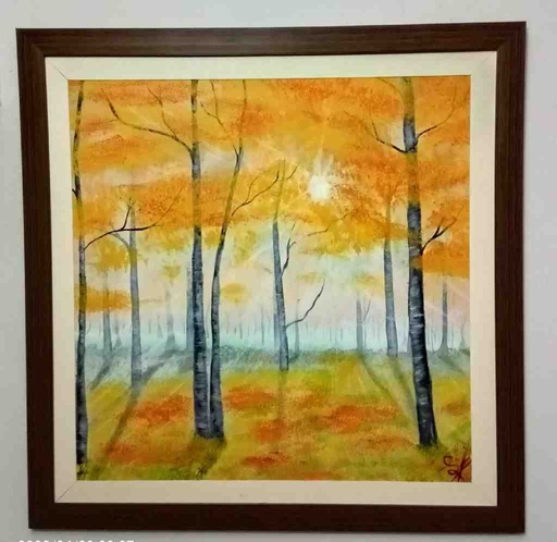 [PK8011-AR-ACR-027526] Autumn Abstract Painting