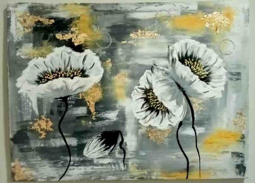 [PK8011-AR-ACR-027588] Abstract Flower Painting