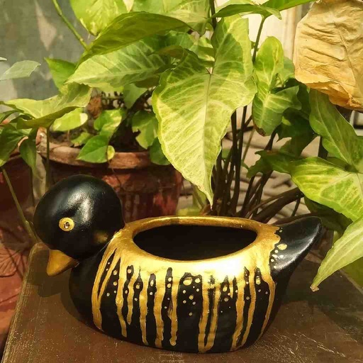 [PK8038-HM-PLN-027595] Hand Painted Clay Ducks
