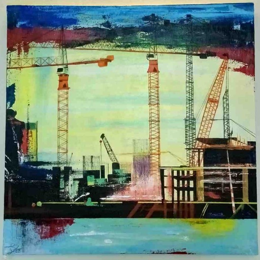 [PK8011-AR-PAI-027807] Abstract Heavy Structure Painting
