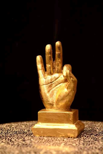 [PK0094-AR-SCU-028062] Ok Gesture Finger Hand Statue Sculpture Fiber Statues Decor.