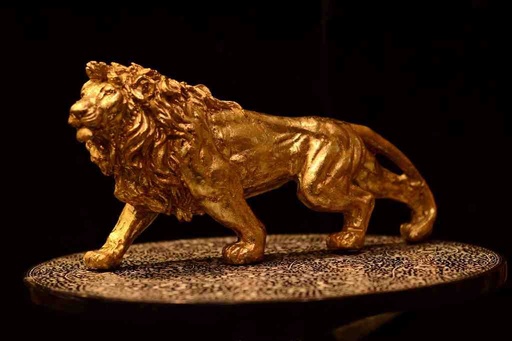 [PK0094-AR-SCU-028067] Lion Sculpture Fiber Animal Figurines