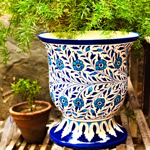 [PK8386-HM-PLN-028337] Floral Fancy Planter Large