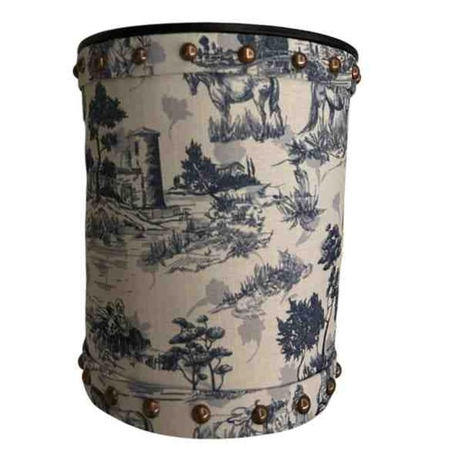 [PK8389-HM-BED-028437] Toile De Jouy Dustbin