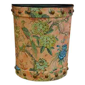 [PK8389-HM-BED-028448] Pink Floral Dustbin