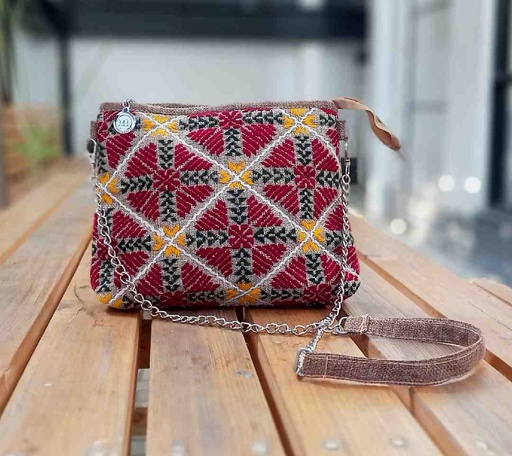 [PK5848-AR-DRW-028461] Hazara Phulkari Embroidered Handbag