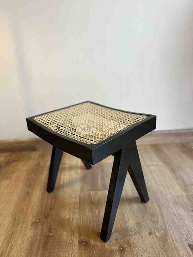 [PK8394-CF-WOO-028476] Dark Rose Wood Rattan Stool