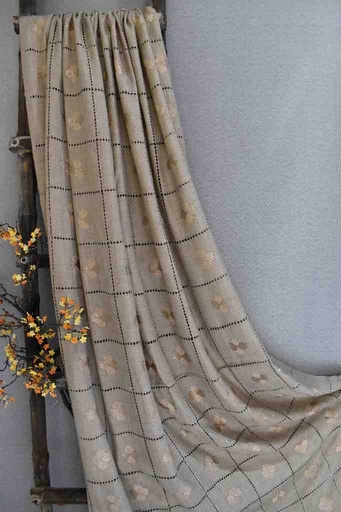 [PK8459-CM-SHW-028515] Beige Phulkari Shawl