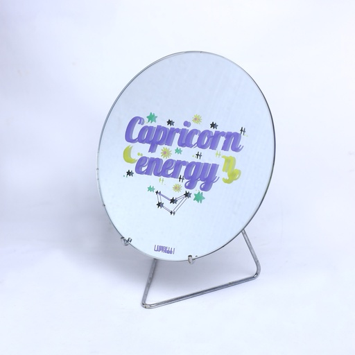 [PK8388-HM-DCR-028622] Zodiac Capricorn Baby Round Mirror